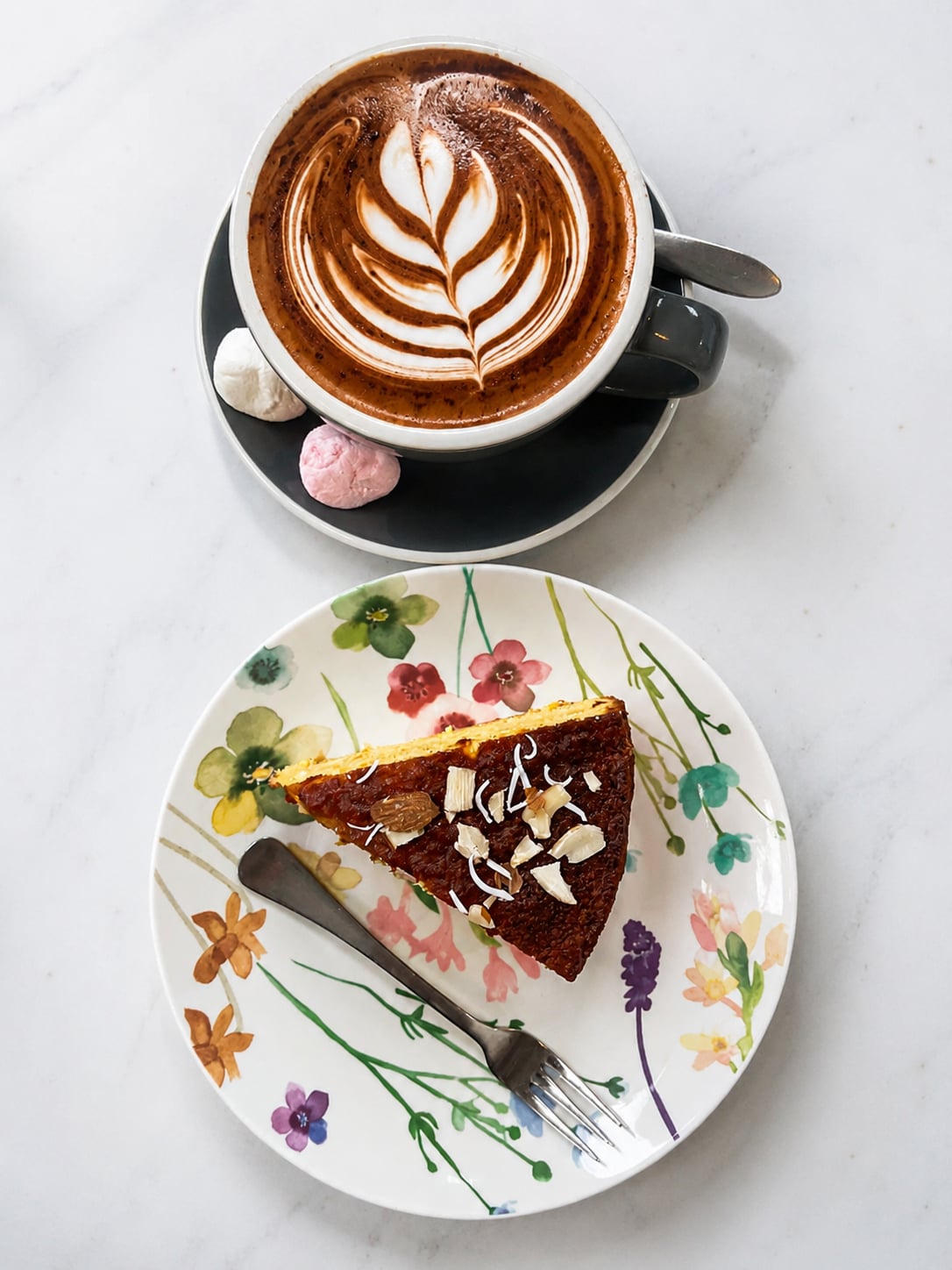 Coffee and cake at Māra Café